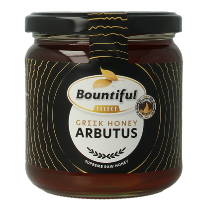Bountiful select Griekse rauwe honing arbutus 500.00 Gram
