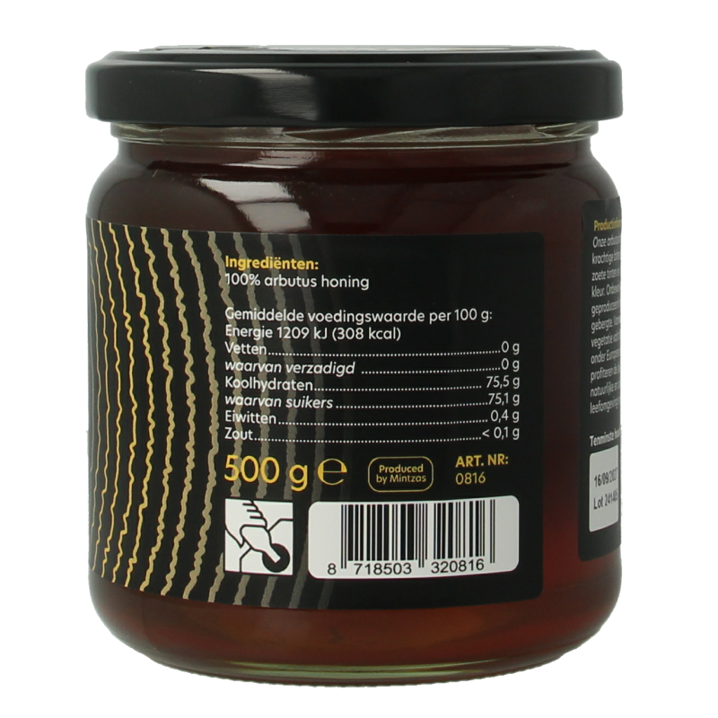 Bountiful select Griekse rauwe honing arbutus 500 Gram