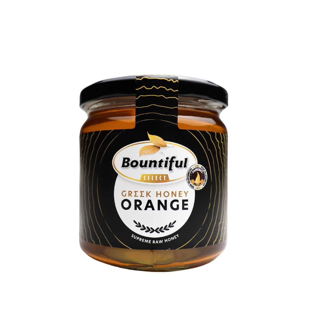Bountiful select Griekse rauwe honing orange/sinaasappel 500 Gram