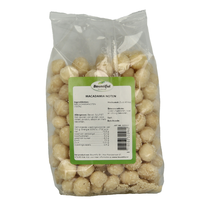 Bountiful Macadamia noten 500 Gram