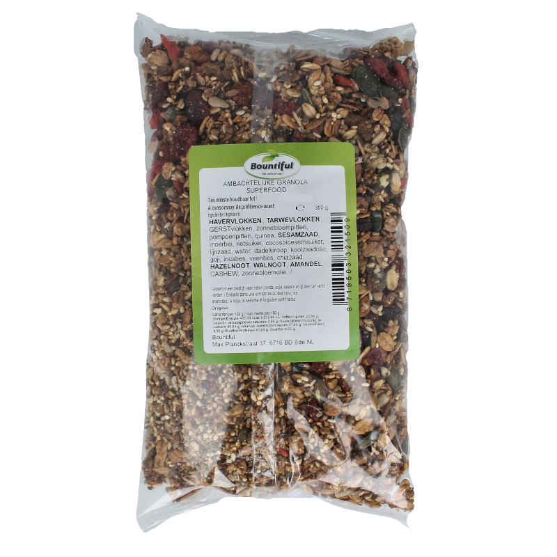 Bountiful Ambachtelijke granola superfood 350 Gram
