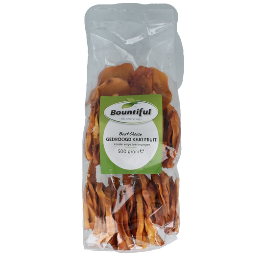 Bountiful Kaki fruit gedroogd zonder suiker 500 Gram