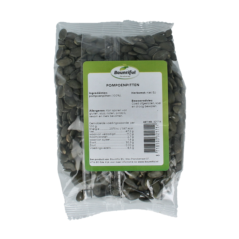 Bountiful Pompoenpitten klasse AA 200 Gram