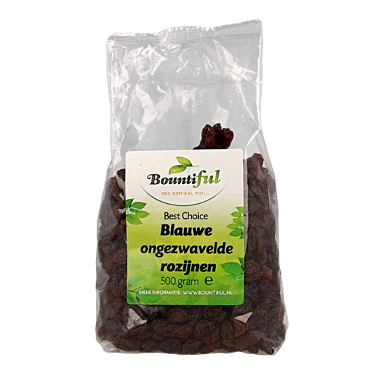 Bountiful Rozijnen blauw ongezwaveld 500 Gram