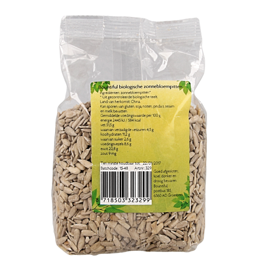 Bountiful Zonnebloemenpitten bio 400 Gram
