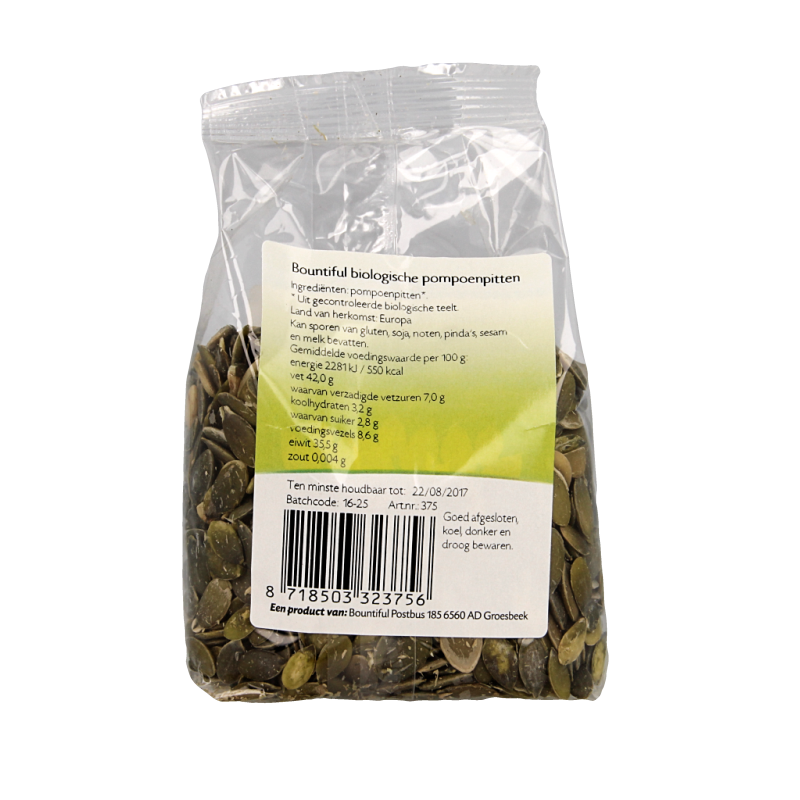 Bountiful Pompoenpitten bio 200 Gram