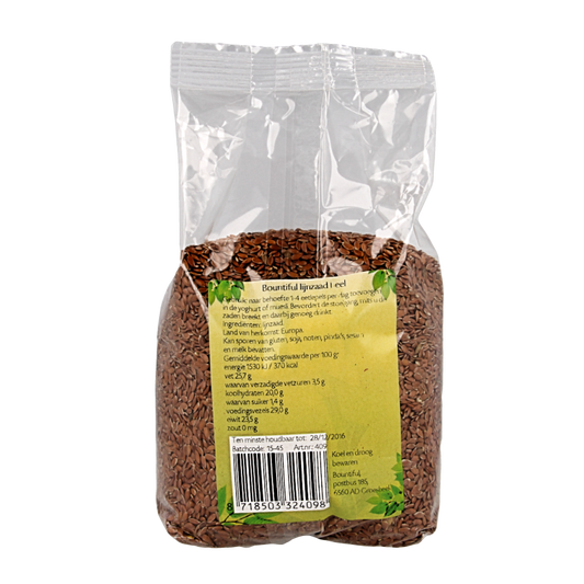 Bountiful Lijnzaad heel 500 Gram