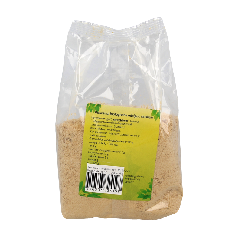 Bountiful Edelgistvlokken bio 200 Gram