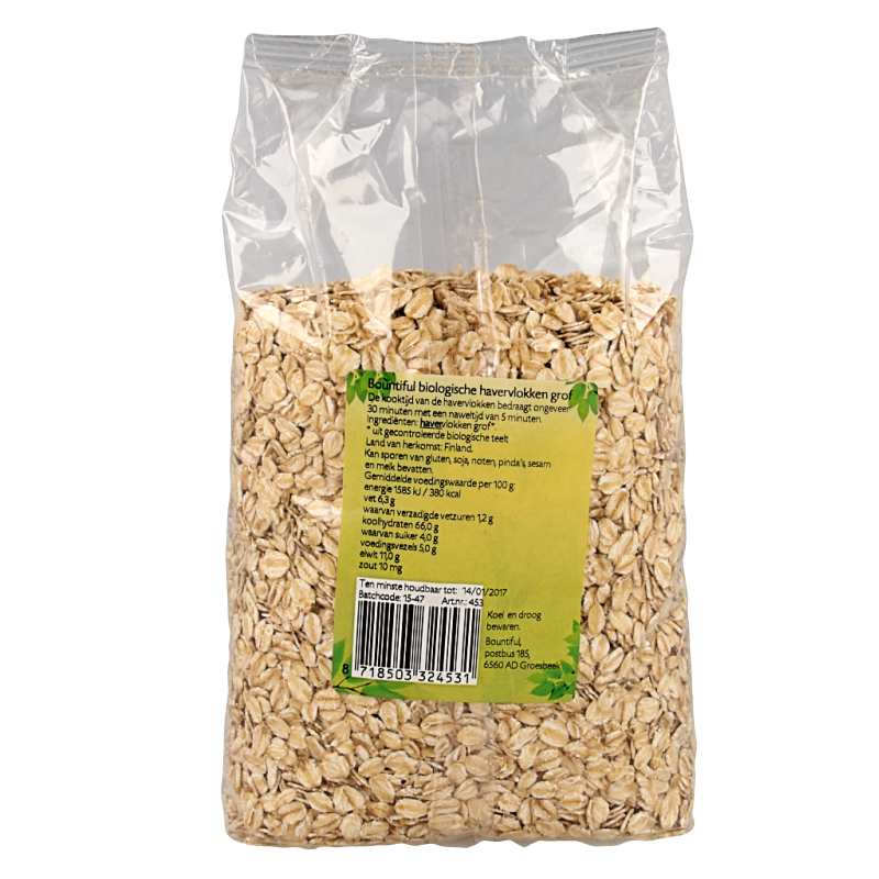 Bountiful Havervlokken grof bio 750 Gram