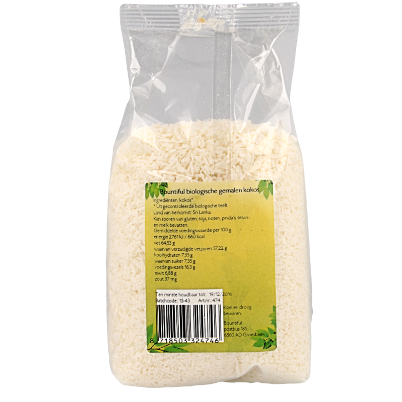 Bountiful Kokos gemalen bio 300 Gram