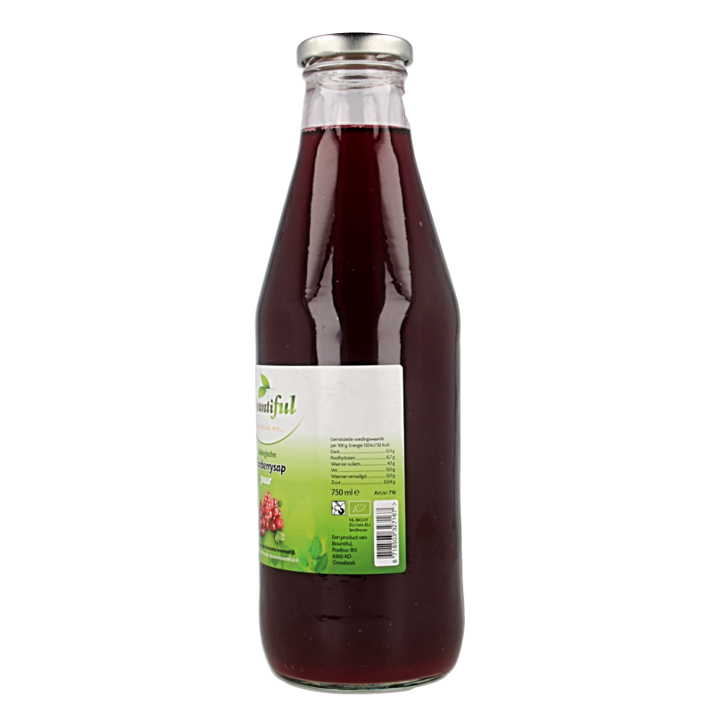 Bountiful Cranberrysap bio 750 Milliliter
