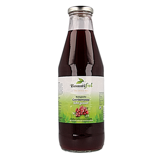 Bountiful Cranberrysap gezoet bio 750 Milliliter