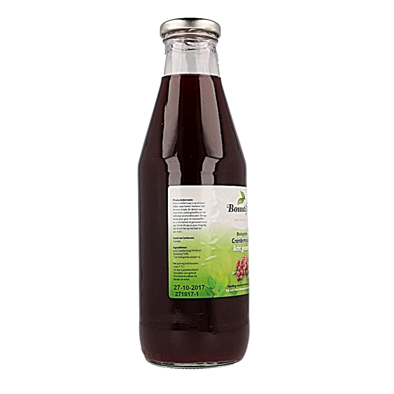 Bountiful Cranberrysap gezoet bio 750 Milliliter