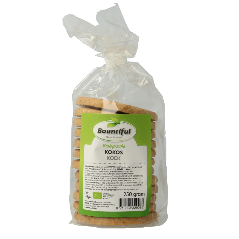Bountiful Kokos koek bio 250 Gram