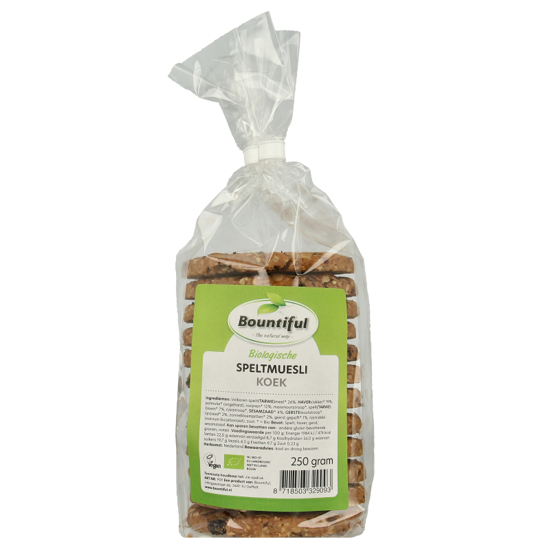 Bountiful Spelt mueslikoeken bio 250 Gram