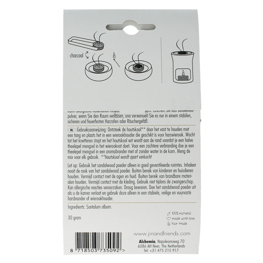 Jiri & Friends Harswierook sandalwood powder 30 Gram