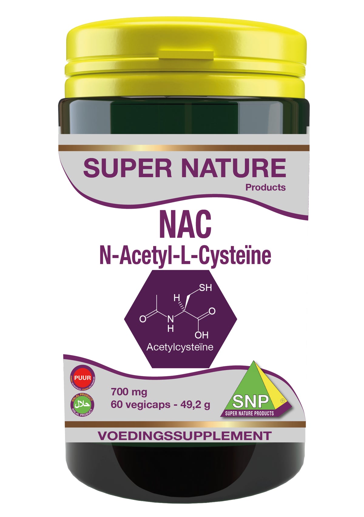 SNP N-acetyl L-cysteine 700mg puur 60.00 Vegetarische capsules
