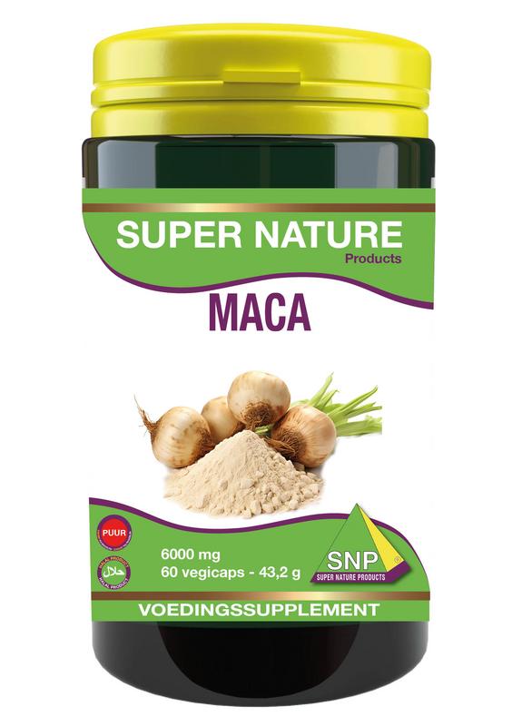 SNP Maca 6000 mg puur 60.00 Vegetarische capsules