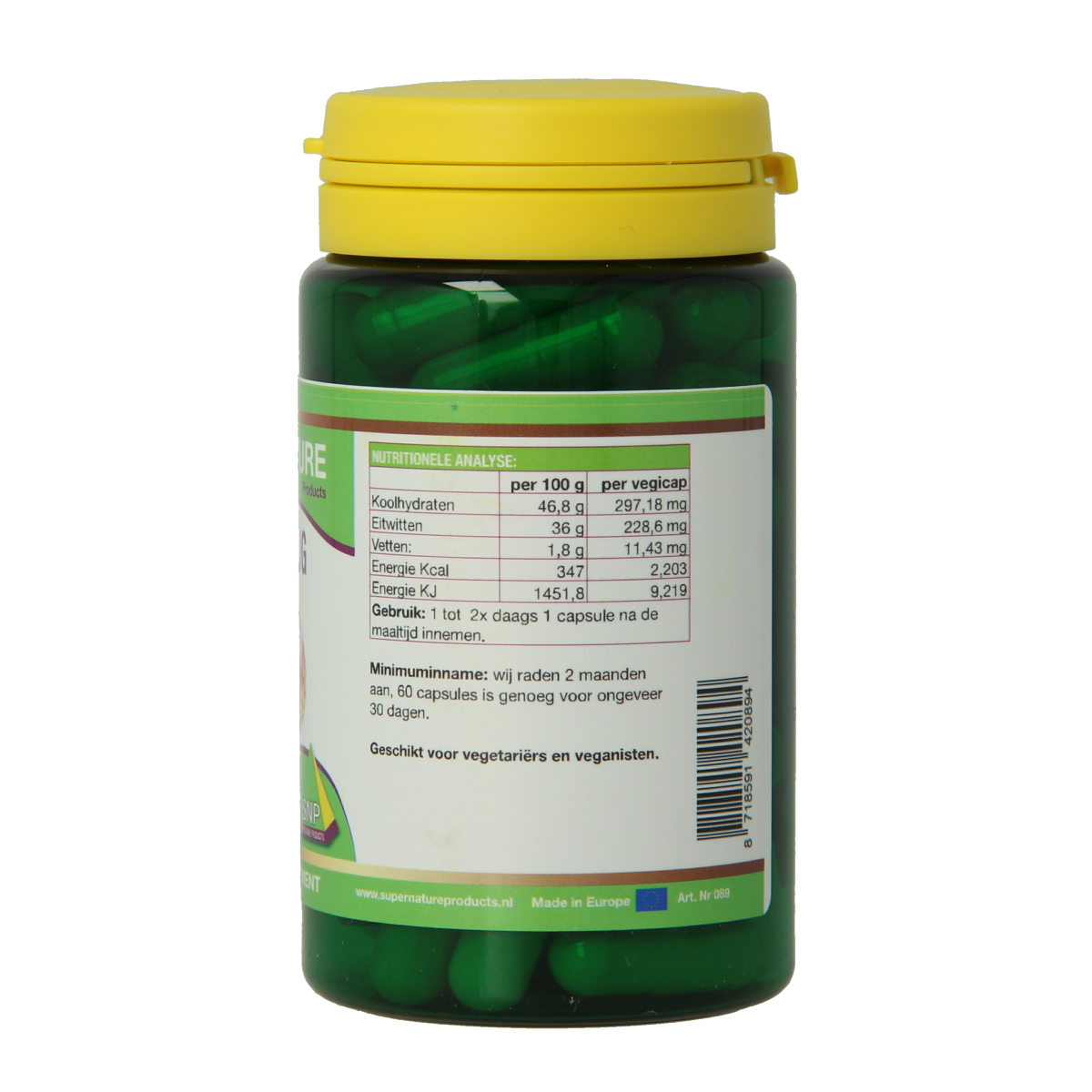 SNP Cactusvijg 500mg puur 60.00 Vegetarische capsules