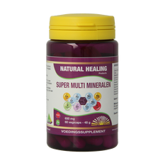 NHP Super multi mineralen 650mg puur 60 Vegetarische capsules