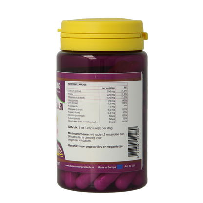 NHP Super multi mineralen 650mg puur 60.00 Vegetarische capsules