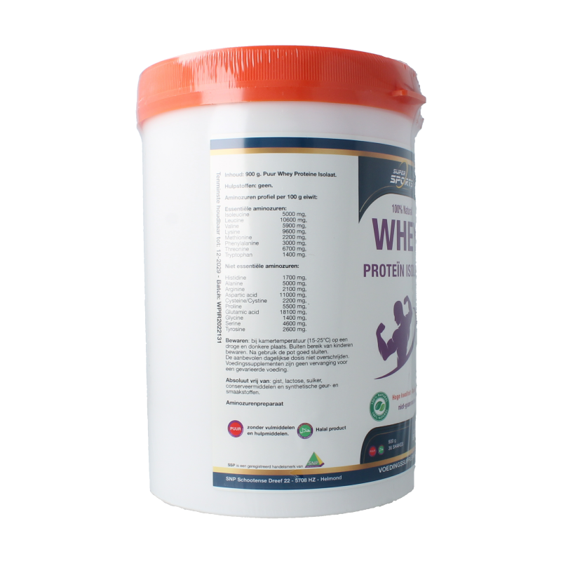 SNP Whey proteine isolate 100% natural 900 Gram