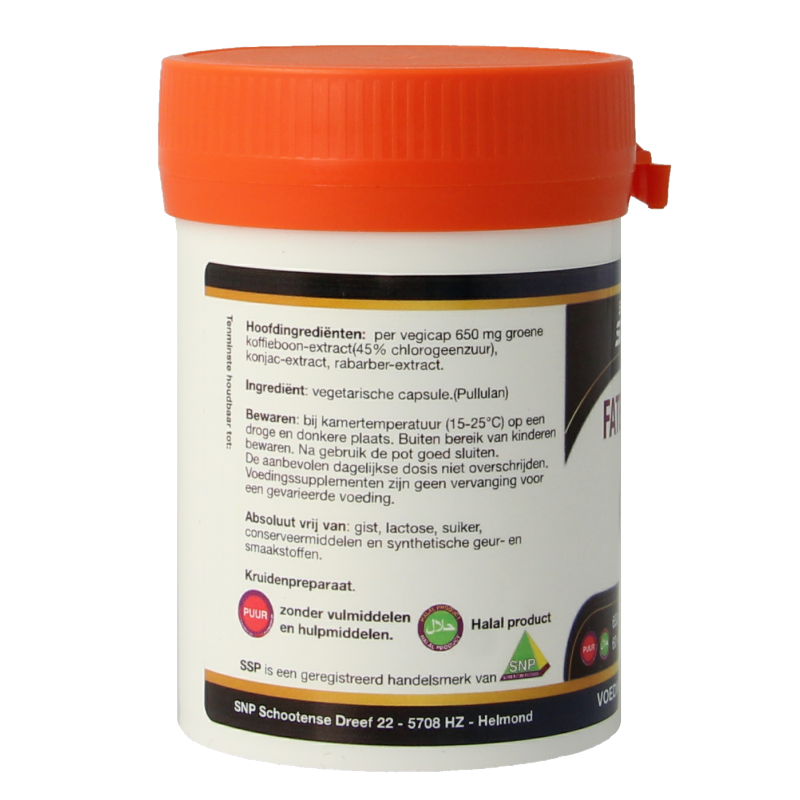 SNP Fatburner XXL 650mg puur 60 Vegetarische capsules