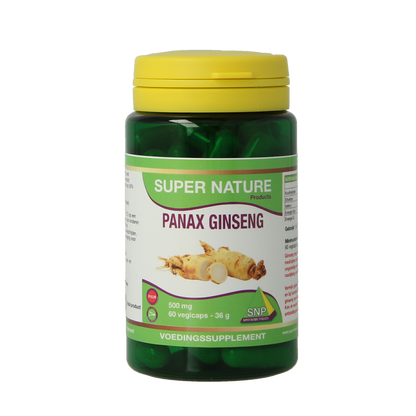 SNP Panax ginseng 500mg puur 60.00 Vegetarische capsules