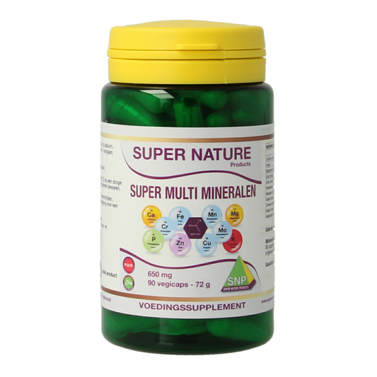 SNP Super multi mineralen 650mg puur 90.00 Vegetarische capsules
