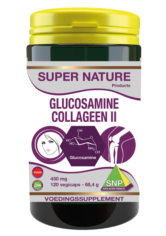 SNP Glucosamine collageen type II puur 120 Vegetarische capsules