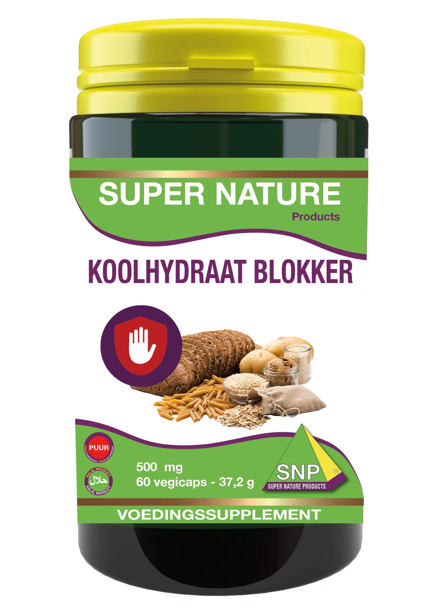 SNP Koolhydraat blokker 500mg puur 60 Vegetarische capsules