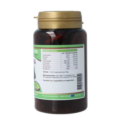 SNP Spirulina 500mg puur 90.00 Vegetarische capsules