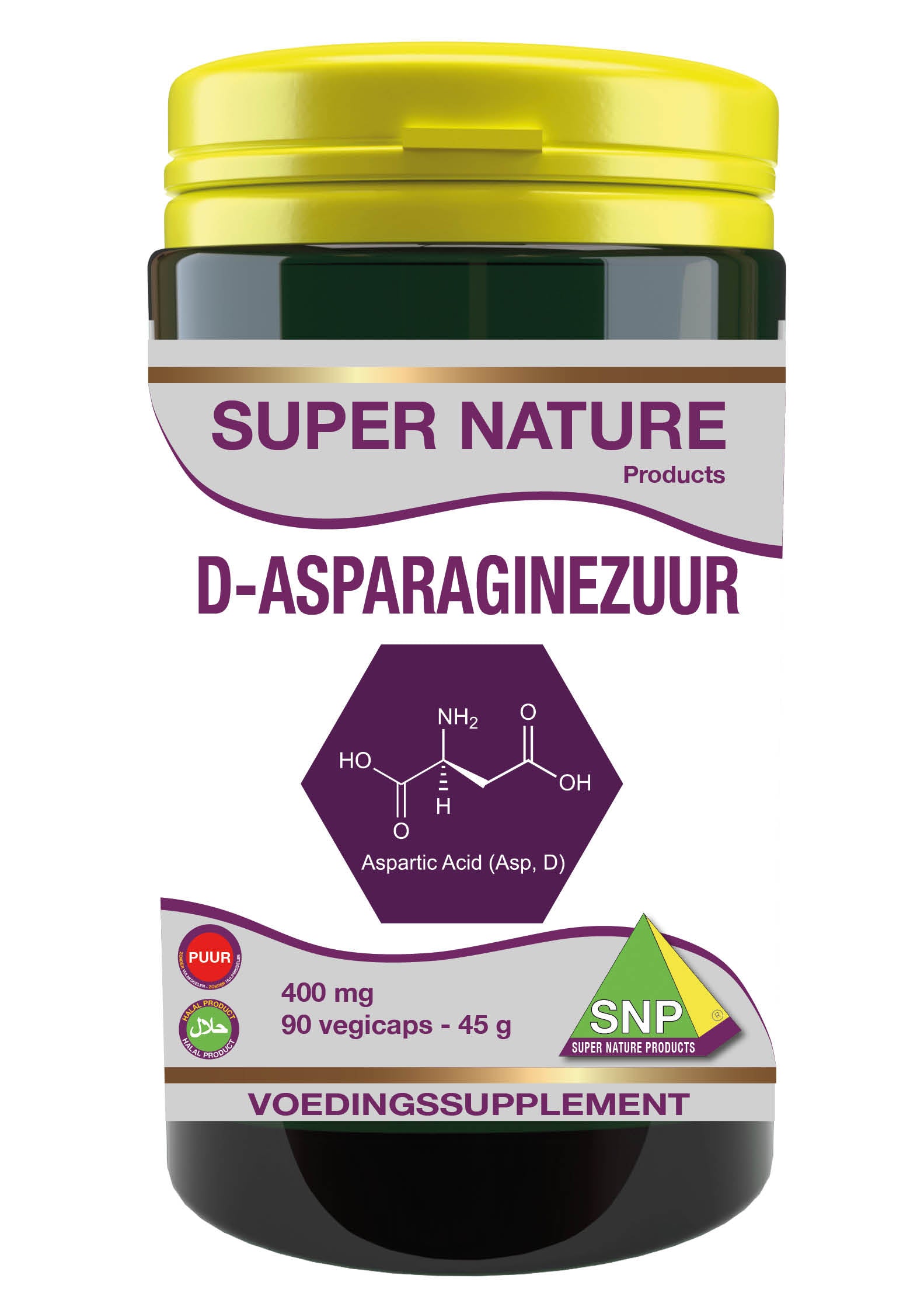 SNP D-Asparaginezuur 400mg puur 90 Vegetarische capsules