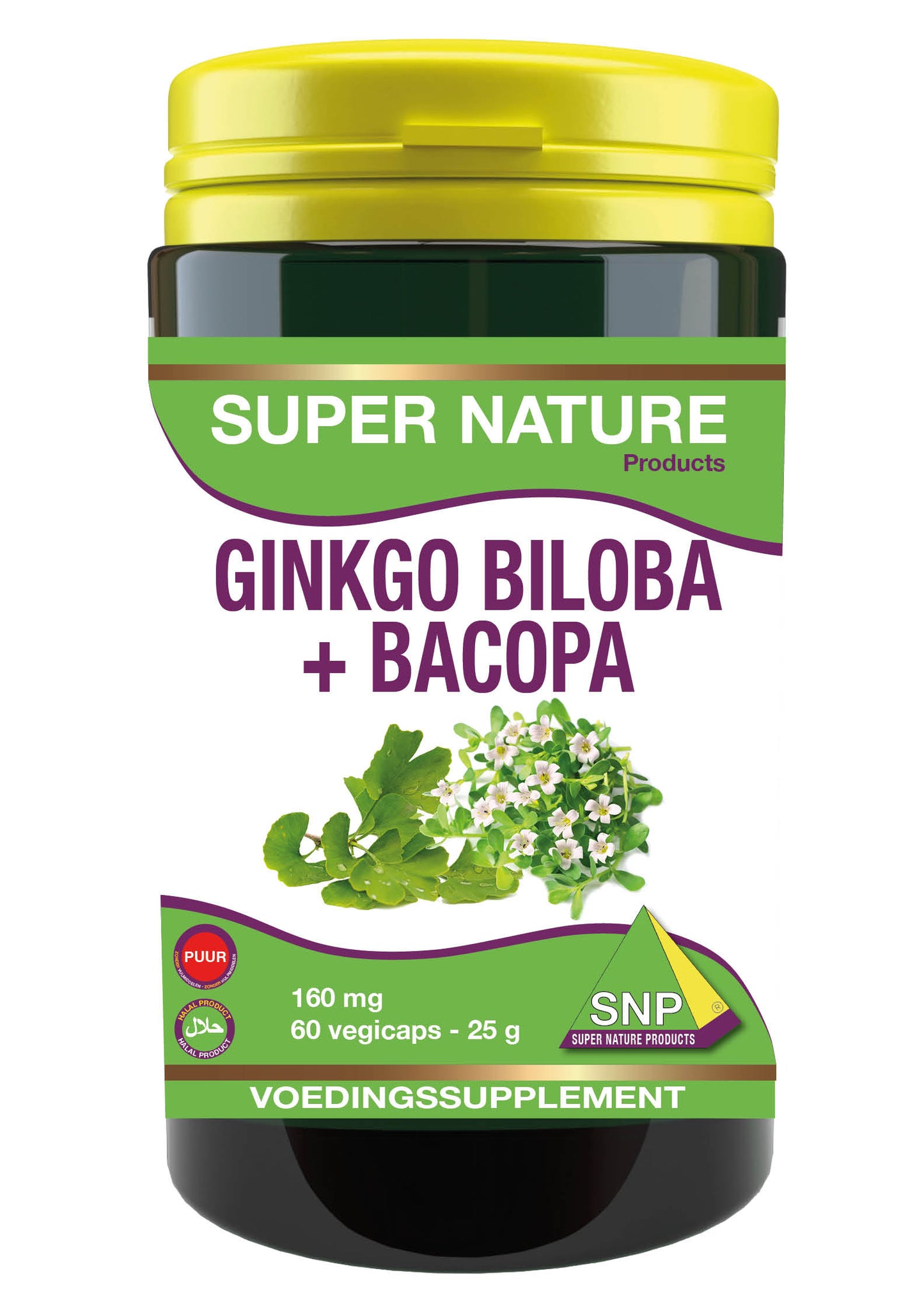 SNP Ginkgo biloba met bacopa 60 Vegetarische capsules