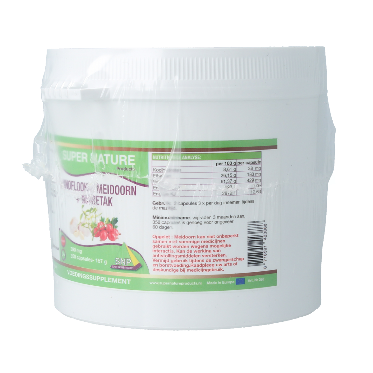 SNP Knoflook meidoorn maretak puur 350 Capsules