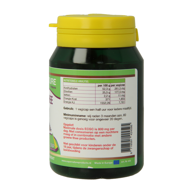 SNP Groene thee 400 mg puur 60 Vegetarische capsules