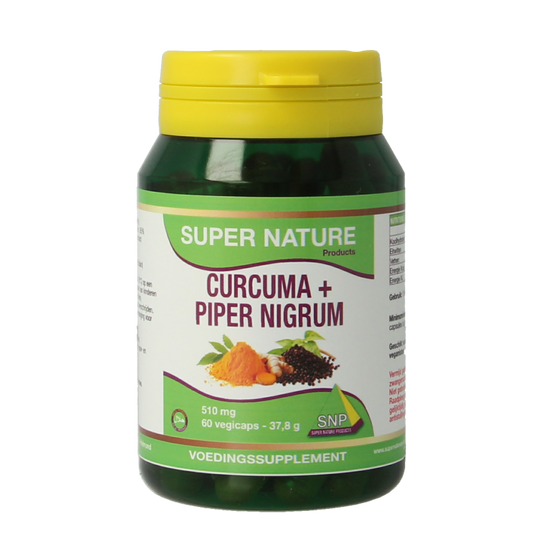 SNP Curcuma & piper nigrum 510mg puur 60 Vegetarische capsules