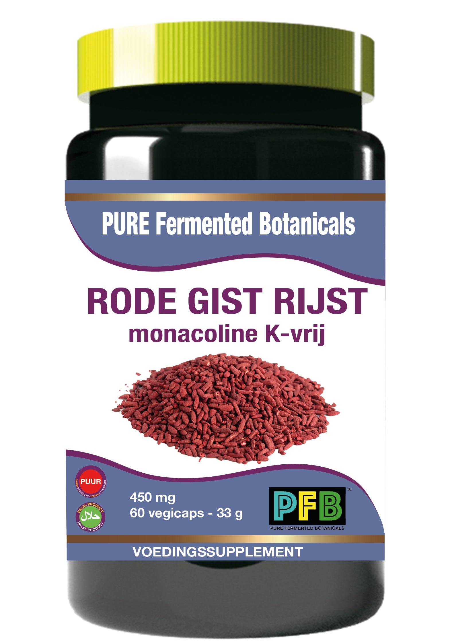 SNP Rode gist rijst monacoline k-vrij puur 60 Vegetarische capsules