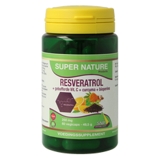 SNP Resveratrol curcuma gebufferd vit C bioperine puur 60.00 Vegetarische capsules