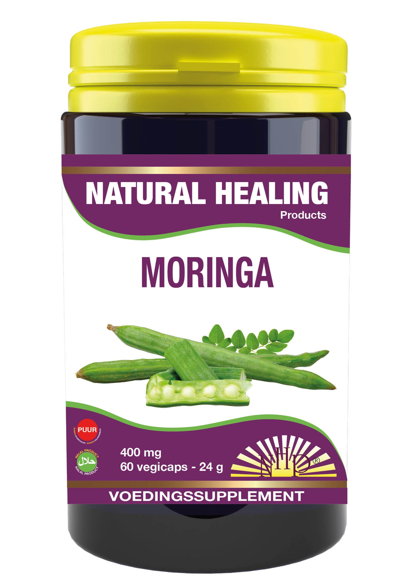 NHP Moringa 400mg puur 60 Vegetarische capsules