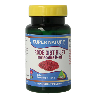 SNP Rode gist rijst monacoline K vrij 30.00 Vegetarische capsules