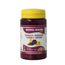 NHP Vit B3 Resveratrol vitamine C bioperine 30 Vegetarische capsules