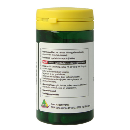 SNP Chaga fermented 400 mg puur 60.00 Vegetarische capsules
