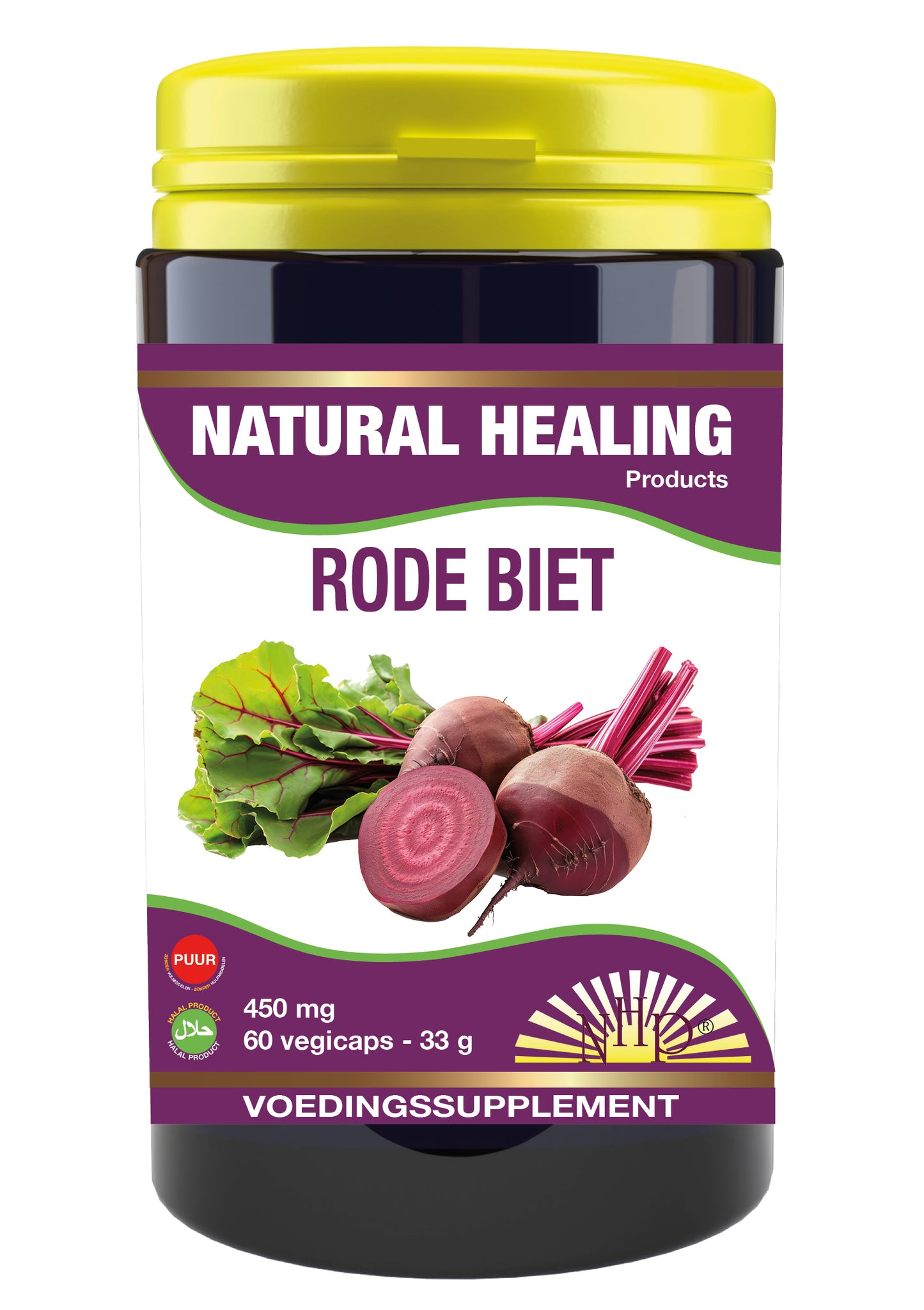 NHP Rode biet puur 60 Vegetarische capsules