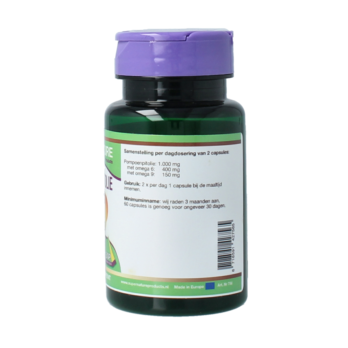 SNP Pompoenpitolie 500mg 60.00 Capsules