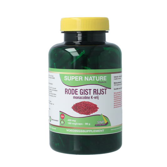 SNP Rode gist rijst monacoline K-vrij 180 Vegetarische capsules