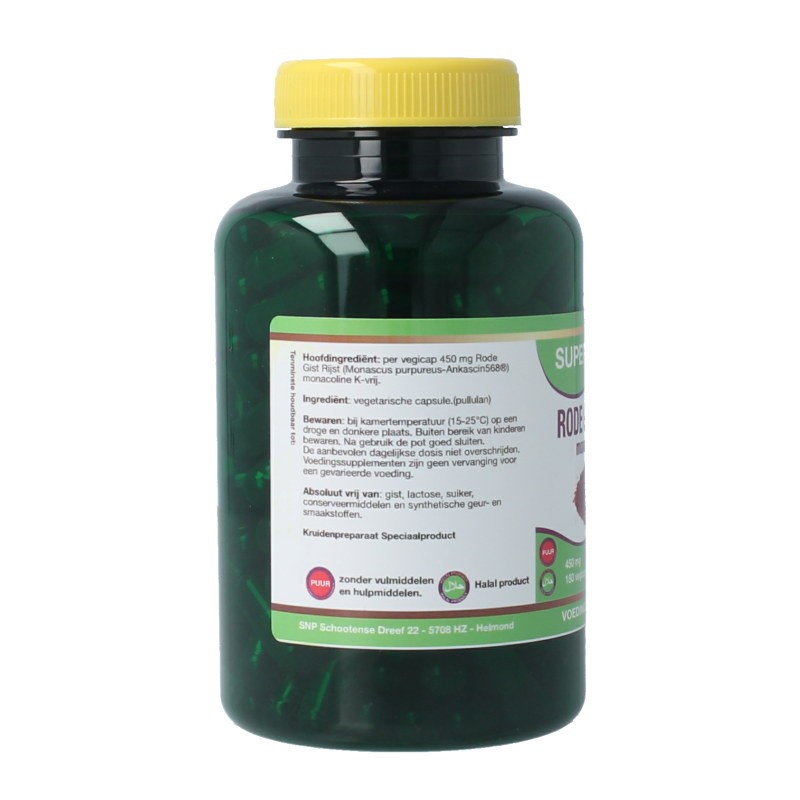 SNP Rode gist rijst monacoline K-vrij 180 Vegetarische capsules