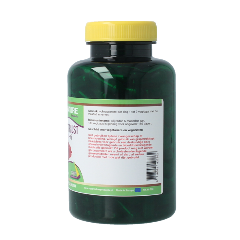 SNP Rode gist rijst monacoline K-vrij 180 Vegetarische capsules