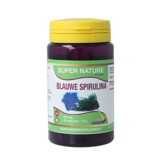 SNP Blauwe spirulina puur 30 Vegetarische capsules