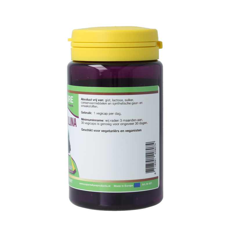 SNP Blauwe spirulina puur 30 Vegetarische capsules